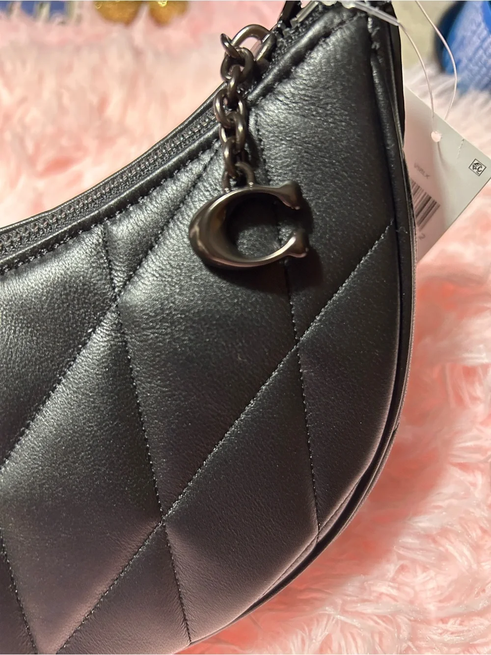 Coach Mira Shoulder Bag  w/Pillow Quilting-Black
